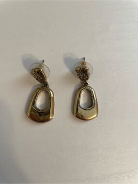 Napier gold dangle earrings elegant